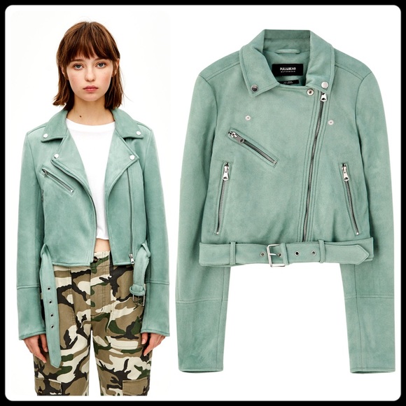 Pull&Bear Jackets & Blazers - 🆕Pull&Bear Faux suede biker jacket